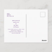 Wispy Wildflowers Monogram Save the Date Briefkaart (Achterkant)