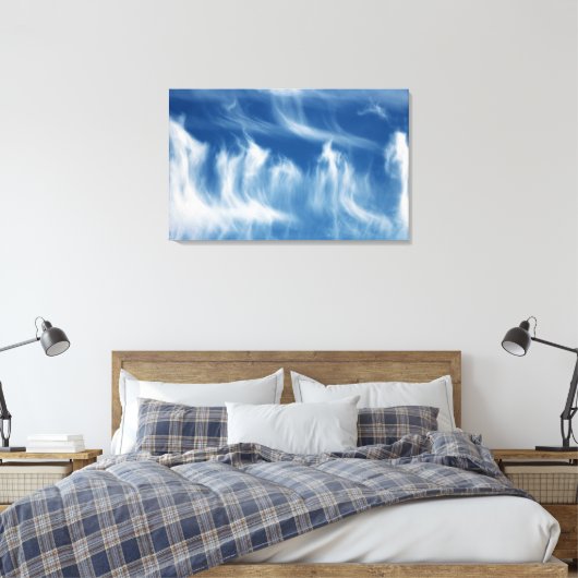 Wispy wolken canvas afdruk (Insitu (Slaapkamer))