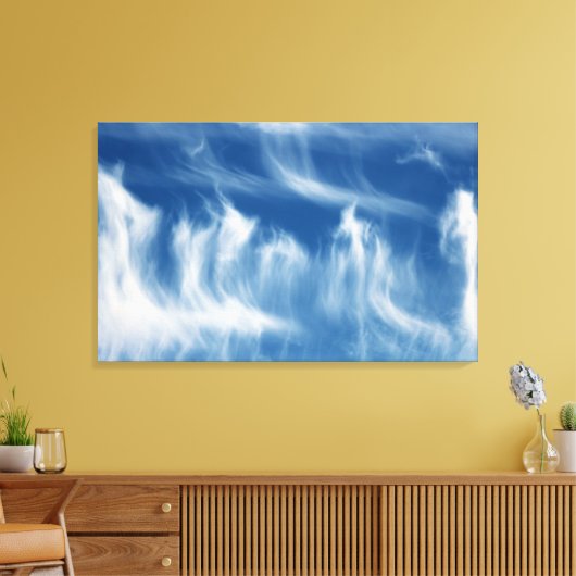 Wispy wolken canvas afdruk (Insitu (Woonkamer))