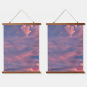 Wispy wolken hangend wandkleed (Dubbel)