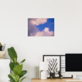 Wispy wolken tegen blauwe hemel poster (Thuiskantoor)