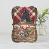 Wissel uit afbeelding Leuke kraam paard vakantie k Feestdagenkaart (Staand voorkant)