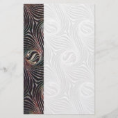 WISSELBEELDSCHERMEN EN ZWEEFSELS Wit Abstract brui Briefpapier (Voorkant)