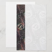 WISSELBEELDSCHERMEN EN ZWEEFSELS Wit Abstract brui Briefpapier (Voorkant / Achterkant)