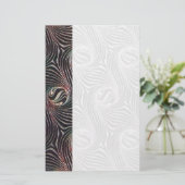 WISSELBEELDSCHERMEN EN ZWEEFSELS Wit Abstract brui Briefpapier (Staand voorkant)