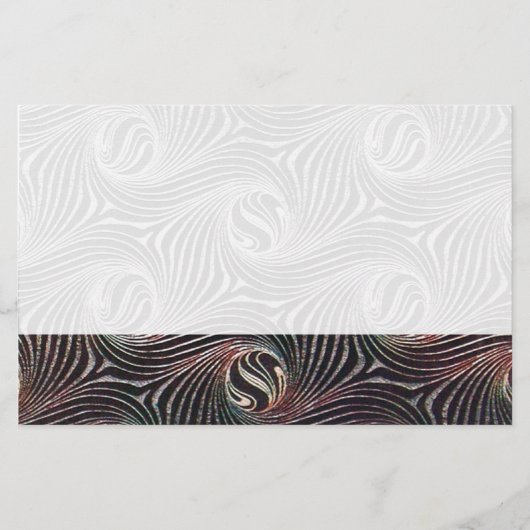 WISSELBEELDSCHERMEN EN ZWEEFSELS Wit Abstract brui Briefpapier (Voorkant)