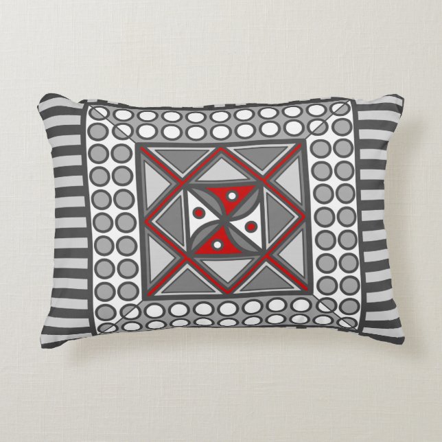Wisselend geometrisch accentkussen decoratief kussen (Voorkant)