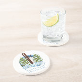 Wisselend Zwitserland ski-poster Zandsteen Onderzetter (Zijkant)