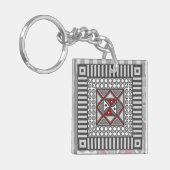 Wisselende Geometrische Acryl Sleutelhanger (Voorkant Links)