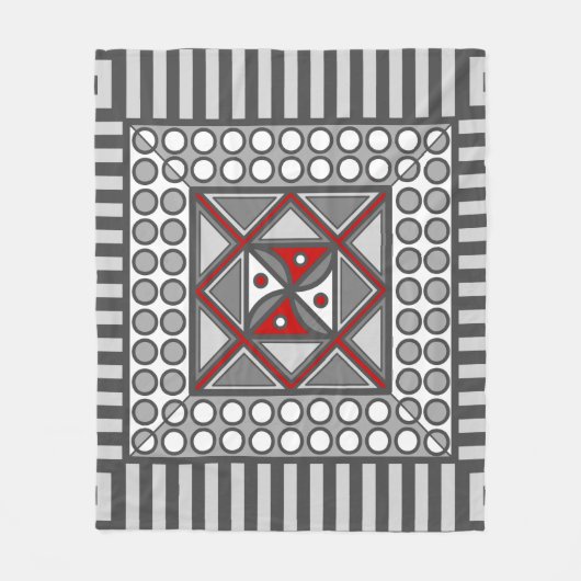 Wisselende geometrische fleece deken (Voorkant)