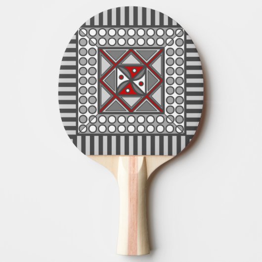 Wisselende Geometrische Ping Pong Paddle Tafeltennisbatje (Voorkant)