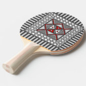Wisselende Geometrische Ping Pong Paddle Tafeltennisbatje (Voorkant Gekanteld)