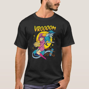 Wisseling van heksen- of vacuümschuurgrafiek t-shirt