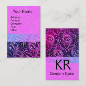 WISSELS EN ZWEEFSELS Roze zwart Abstract Visitekaartje (Voorkant / Achterkant)