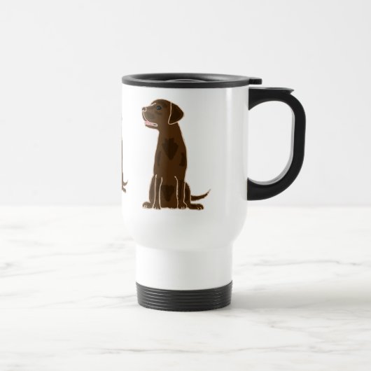 Wisselstroom-Chocolade Lab Travel Mug Reisbeker (Rechts)
