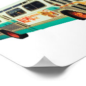 WisselstroomTRANSIT RETRO BUS-ONTWERP Poster (Hoek)