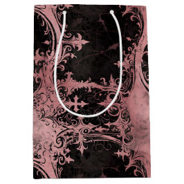 Wisselvallig Stof Roze Goud & Zwarte Gotische Dama Medium Cadeauzakje