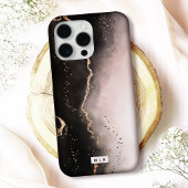 Wisselvallig Stof Roze Ombre Gradiënt Moderne Mono iPhone Hoesje