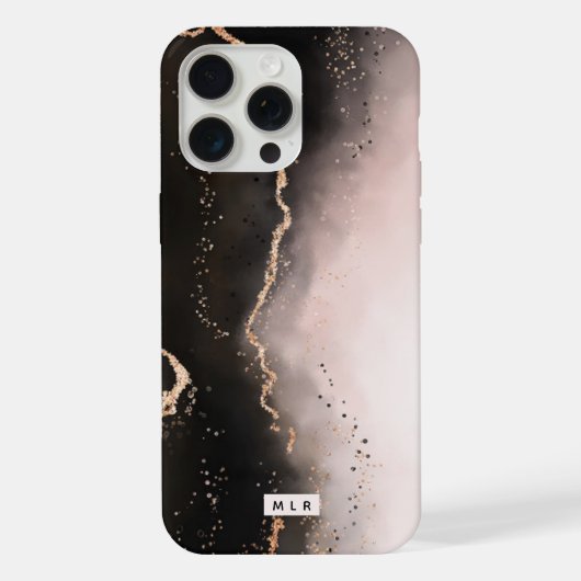 Wisselvallig Stof Roze Ombre Gradiënt Moderne Mono iPhone Hoesje (Achterkant)