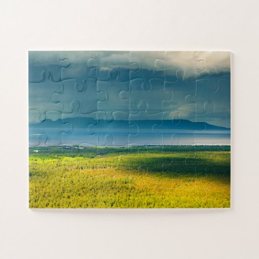 Wisselvallig uitzicht op Lake Superior Sleeping Gi Legpuzzel (Horizontaal)