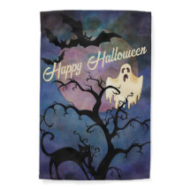 Wisselvallige Happy Halloween-lucht met vleermuize