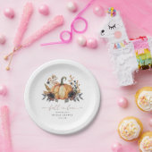 Wisselvallige herfst bloemrijke bruidsdouche papieren bordje (Feest)