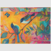 WISSELVOOGDIG KLEURRIJKE VOGEL DECOUPAGE TISSUEPAPIER (Voorkant)