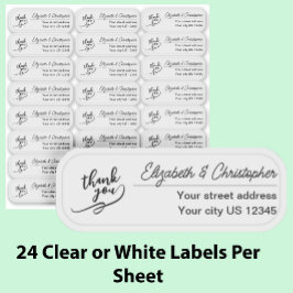 Wissen Bedankt Retouradres Aangepast transparant Sticker