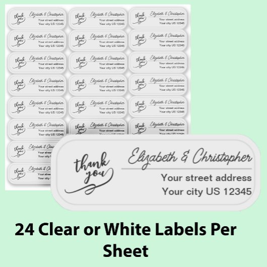 Wissen Bedankt Retouradres Aangepast transparant Sticker