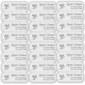 Wissen Bedankt Retouradres Aangepast transparant Sticker (Voorkant)