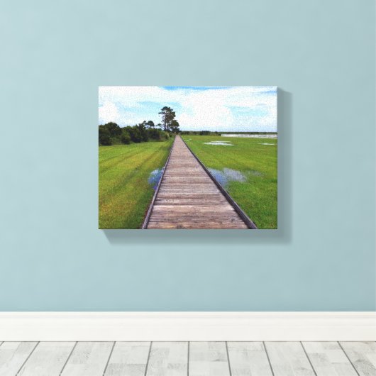 Wissen pad canvas afdruk (Insitu (Houten vloer))