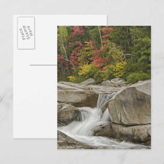 Wisserivier die door rotsen stroomt, wit briefkaart (Voorkant / Achterkant)