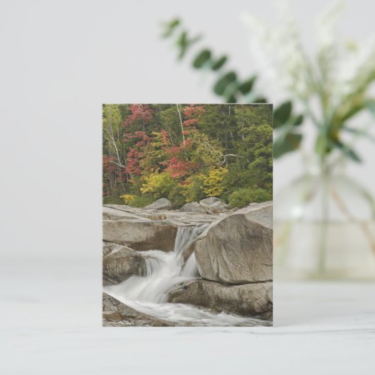 Wisserivier die door rotsen stroomt, wit briefkaart (Staand voorkant)