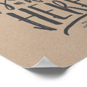 Wist dat je hier was Bruiloft Herdenking Tafelbord Poster (Hoek)