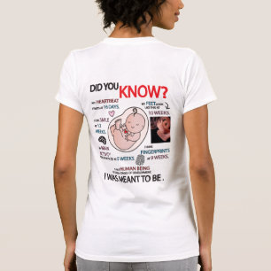 "Wist je dat?" ProLife-informatie T-Shirt
