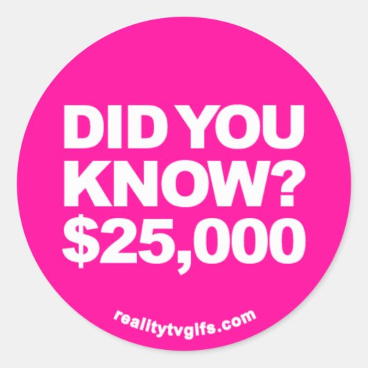 Wist je dat? -Stickers Ronde Sticker (Voorkant)