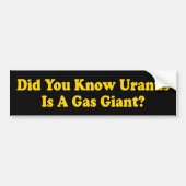 Wist je dat Uranus een gasgigant is? - Fart Humor Bumpersticker (Voorkant)