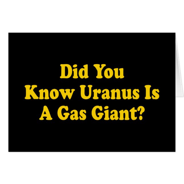 Wist je dat Uranus een gasreus is? - Scheet Humor (Voorkant Horizontaal)