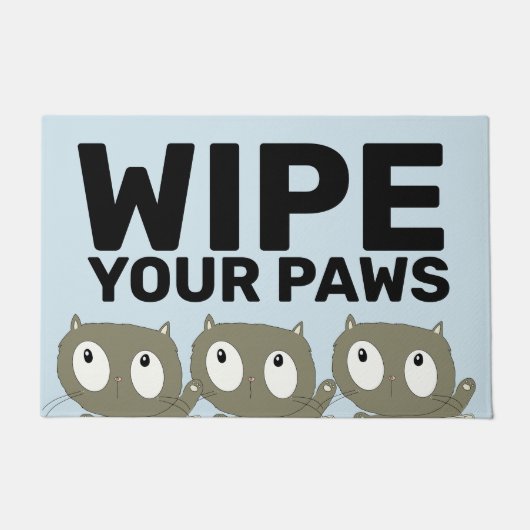 WIST UW PAWS CUTE CAT LOVER DEUR MAT (Voorkant)