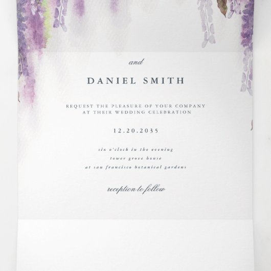 Wisterdromen Drieluik Uitnodiging (Binnenkant midden)