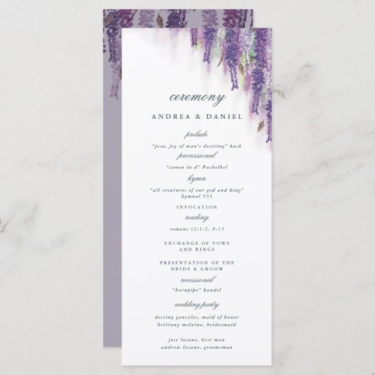 Wisterdromen Programmakaart (Voorkant / Achterkant)