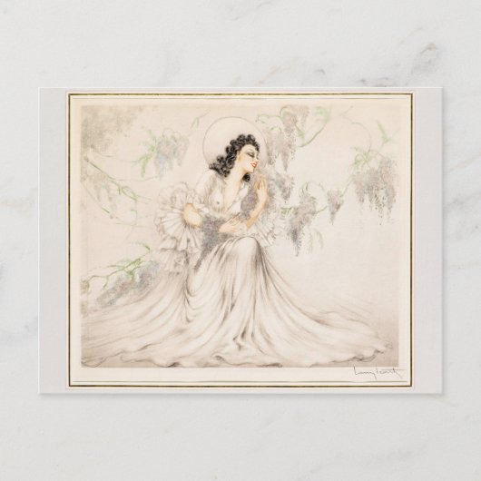 Wisteria, 1940 door Louis Icart Briefkaart (Voorkant)