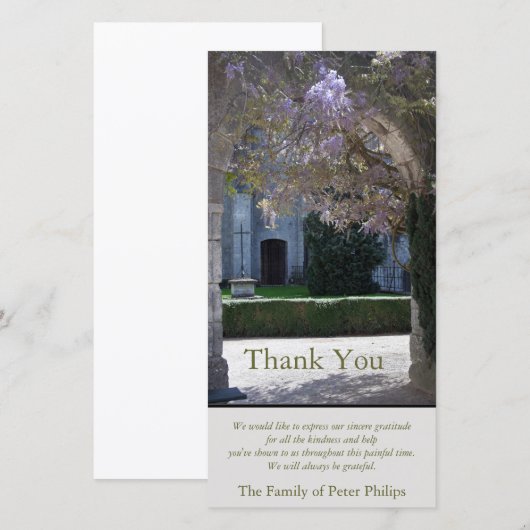 Wisteria 1 Christelijk sympathie bedankt (Voorkant / Achterkant)