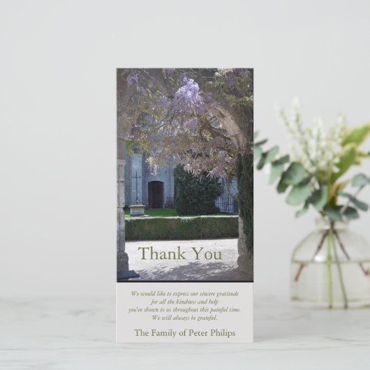 Wisteria 1 Christelijk sympathie bedankt (Staand voorkant)