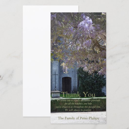 Wisteria 2 Christelijk sympathie Bedankt voor je f (Voorkant / Achterkant)