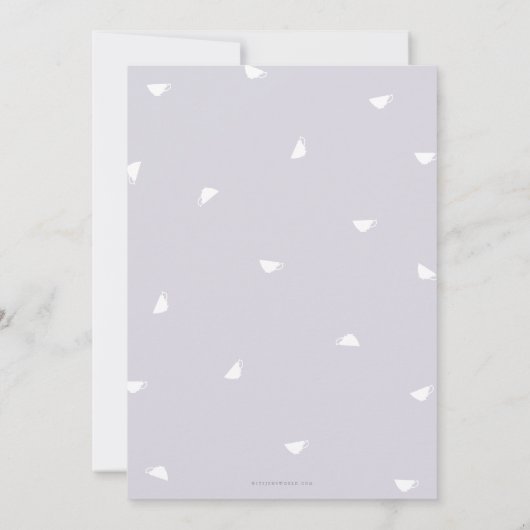 Wisteria Afternoon Tea Bruids/Trouwdouche Kaart (Achterkant)