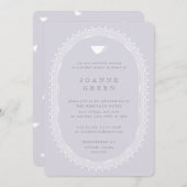 Wisteria Afternoon Tea Bruids/Trouwdouche Kaart (Voorkant / Achterkant)
