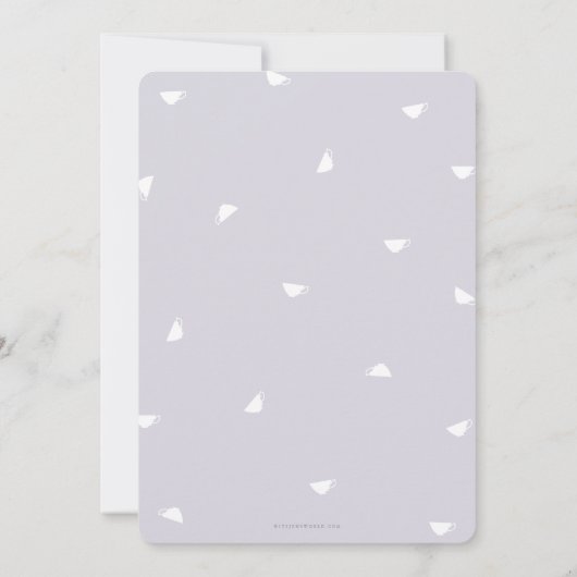 Wisteria Afternoon Tea Bruids/Trouwdouche Kaart (Achterkant)