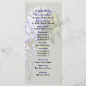 Wisteria and Leaves Wedding Programme Programmakaart (Achterkant)
