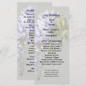 Wisteria and Leaves Wedding Programme Programmakaart (Voorkant / Achterkant)